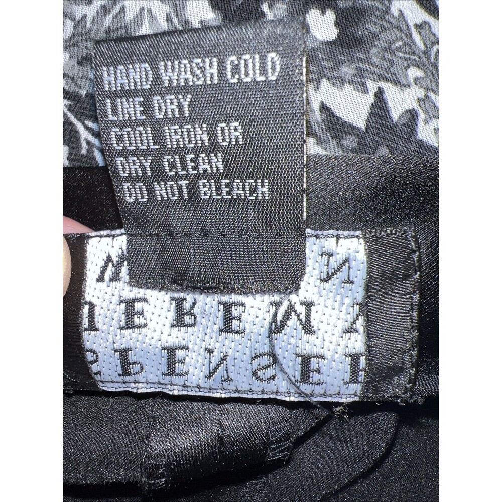 Spenser Jeremy Woman Pants Floral Embroidered Black Silky 16W Party Chic Stretch - Picture 8 of 14